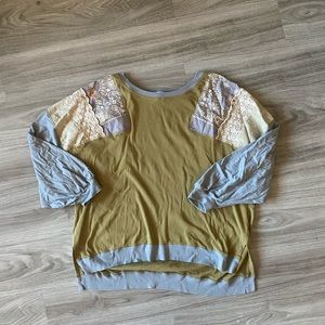 Free People Feelin It Patchwork Top size large